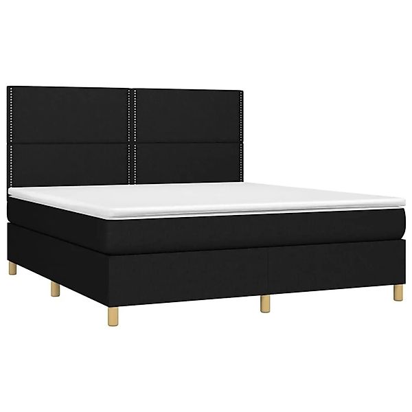 vidaXL Boxspringbett mit Matratze Schwarz 180x200 cm Stoff 3142275 günstig online kaufen