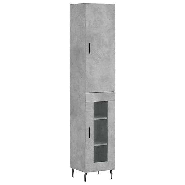 vidaXL Highboard Betongrau 34,5x34x180 cm Holzwerkstoff 3199061 günstig online kaufen