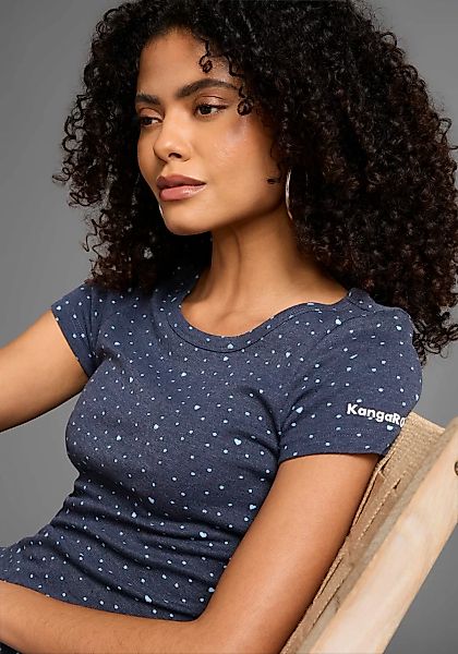 KangaROOS T-Shirt Kurzarm, elastische Rippware, mit günstig online kaufen