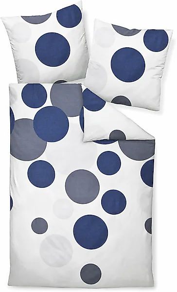 Janine Janine Mako-Satin Bettwäsche moments 98115 denimblau Größe:  200x220 günstig online kaufen