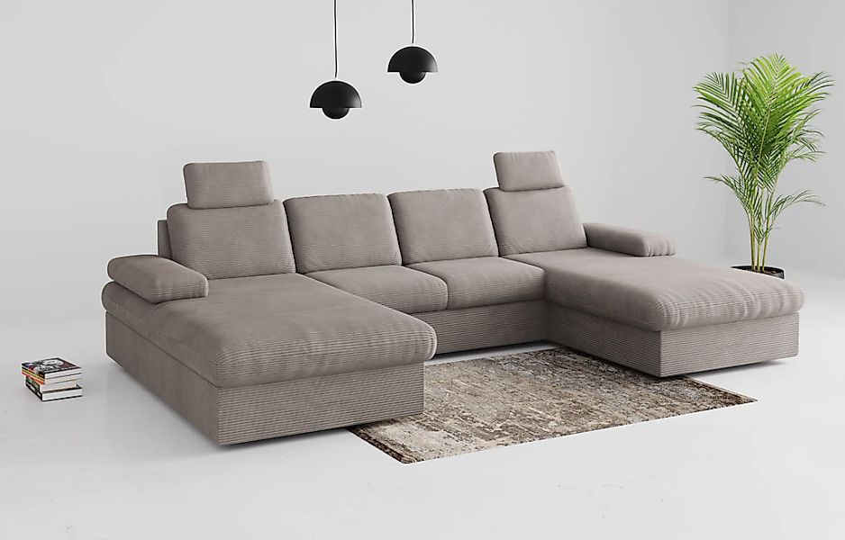 sit&more Wohnlandschaft "Moreno U-Form, B: 309 cm", mit Armteilverstellung, günstig online kaufen