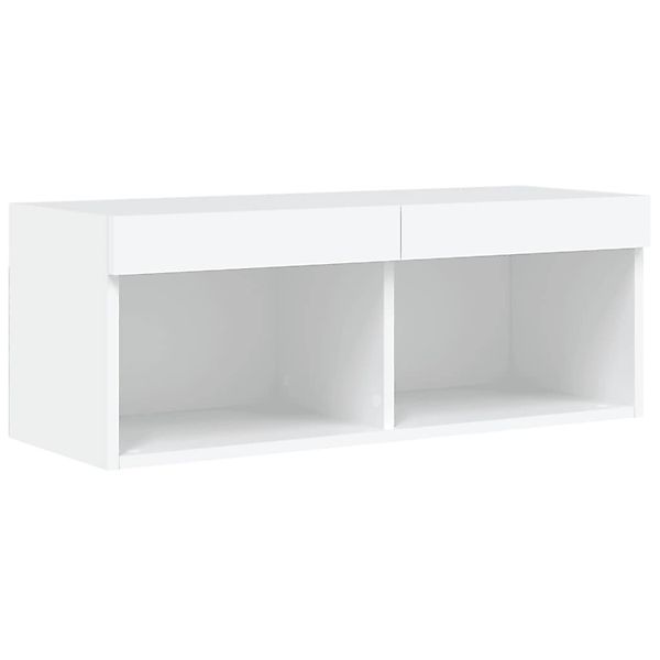 vidaXL TV-Schrank mit LED-Leuchten Weiß 80x30x30 cm 837141 günstig online kaufen