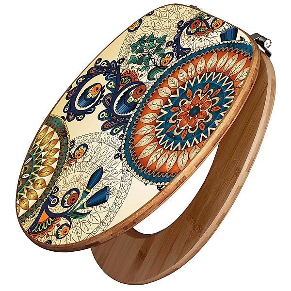 Banjado Design WC Sitz Bambus Toilettendeckel Toilettensitz Bambus Holz Klo günstig online kaufen