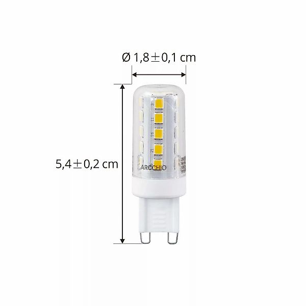 Arcchio LED-Leuchtmittel, G9, 2,6W, klar, 2.700 K günstig online kaufen