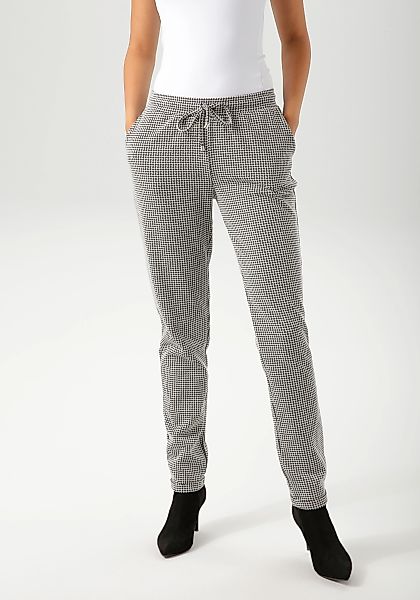 Aniston CASUAL Schlupfhose, mit trendigem Hahnentritt-Muster - NEUE KOLLEKT günstig online kaufen