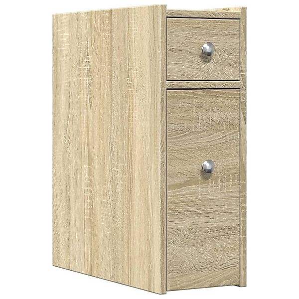 vidaXL Fächerschrank Badschrank Schmal mit Rollen günstig online kaufen