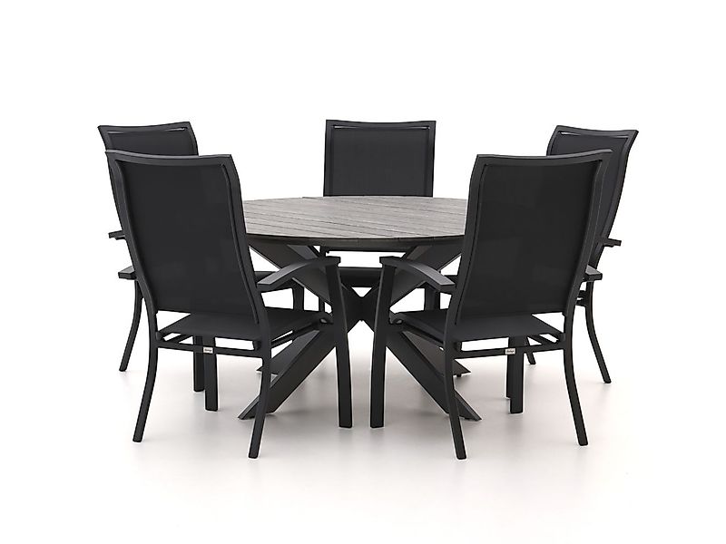 Bellagio Lugo/Fidenza ø 149 cm Gartenmöbel-Set 6-teilig stapelbar günstig online kaufen