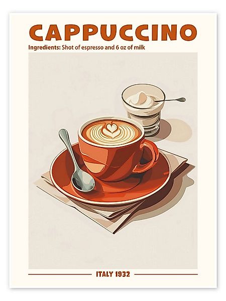Posterlounge Wandbild Cappuccino, Italy 1932, TAlex, erhältlich als Poster, günstig online kaufen