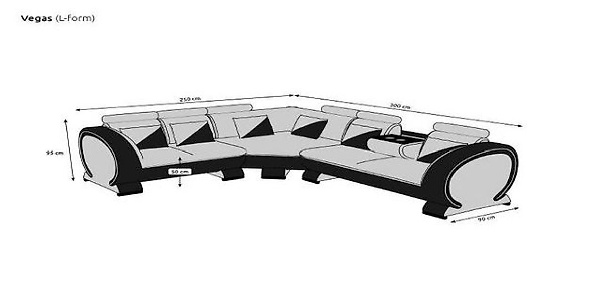 JVmoebel Ecksofa Designer Ecksofa +USB Sofa Polster Garnitur Lounge Sofas C günstig online kaufen