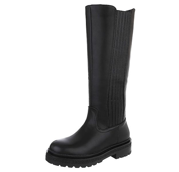 Ital-Design Hochschaftstiefel mit robustem Design für Damen Plateaustiefel günstig online kaufen