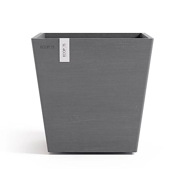 Ecopots Pflanztopf Rotterdam Grau 25,2 cm x 24,5 cm günstig online kaufen
