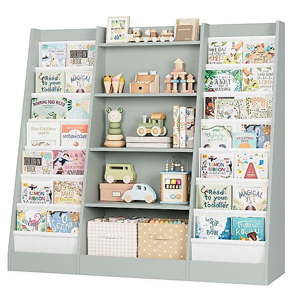 Homfa Bücherregal, Kinderregal mit 14 Ablagen günstig online kaufen