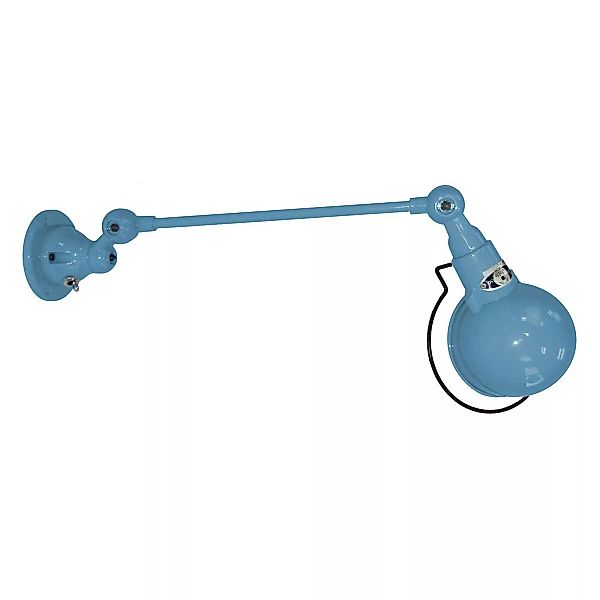 Wandleuchte Signal metall blau / mit Gelenkarm - L 30 cm - Jieldé - Blau günstig online kaufen