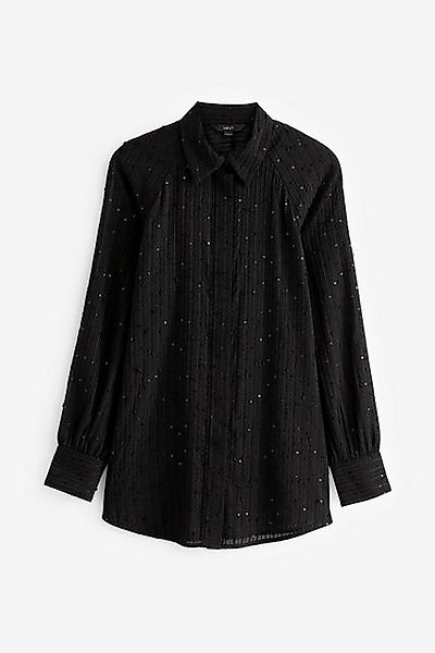 Next Langarmbluse Langarmhemd mit Pailletten, Kurzgröße günstig online kaufen