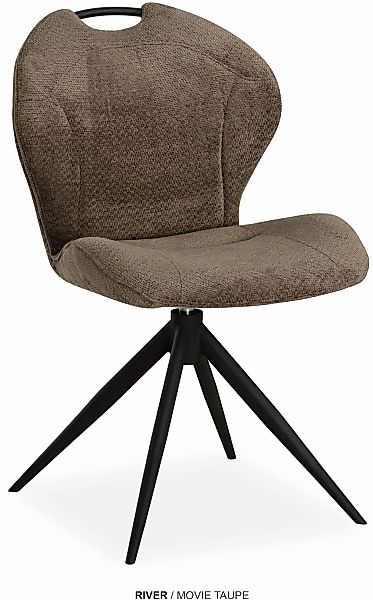 OMG Design Esszimmerstuhl "River" (Set) 2 Stk. Stoff Drehstuhl mit auto-ret günstig online kaufen