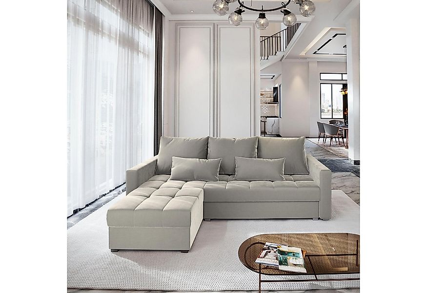 Masseno Ecksofa KOS PIK mit Schlaffunktion L-Form, Sofa mit Bettkasten günstig online kaufen