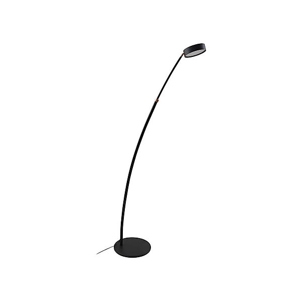 Lucande LED Stehlampe Bogenleuchte Boga 10020425 Dimmbar Modern in Schwarz günstig online kaufen