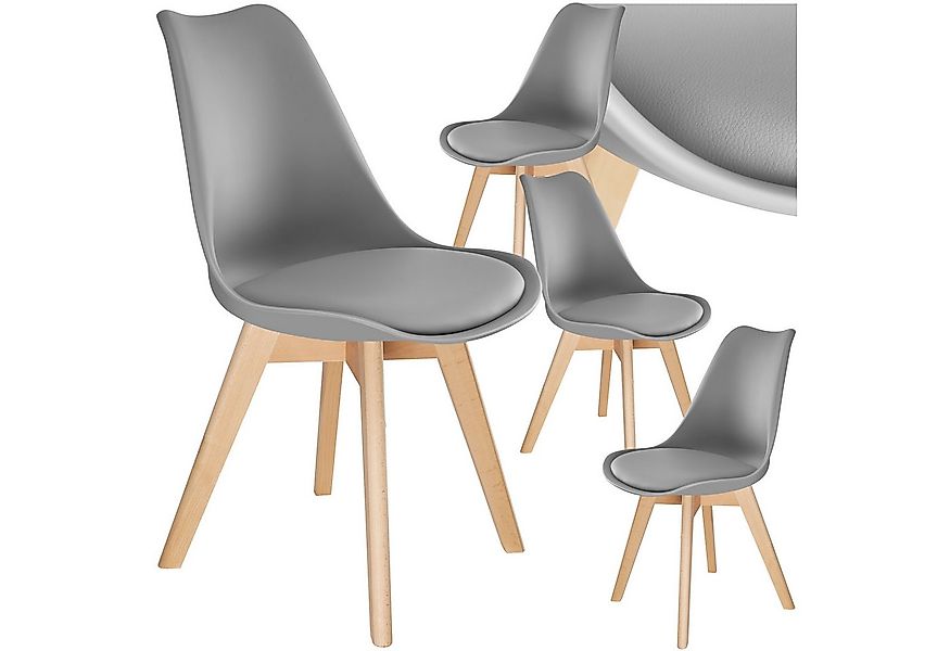 tectake Esszimmerstuhl Set Esszimmerstuhl (Set, 4 St), Ergonomische Formgeb günstig online kaufen