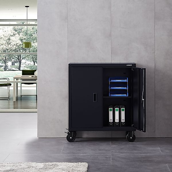 Arebos Aktenschrank Aktenschrank Büroschrank Materialschrank Stahlschrank günstig online kaufen