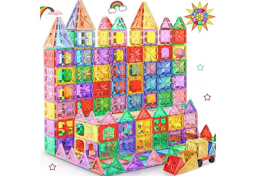 POPOLIC Magnetische Bausteine, 61 Teile Magnete Kinder Stärker Magnetbauste günstig online kaufen