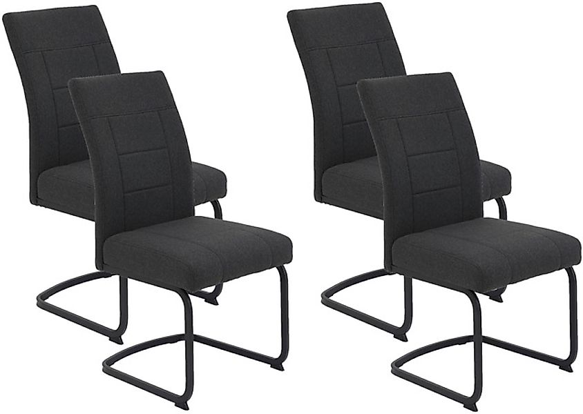 HELA Freischwinger »BRINDISI, Esszimmerstuhl«, (Set), 4 St., Webstoff-Flach günstig online kaufen