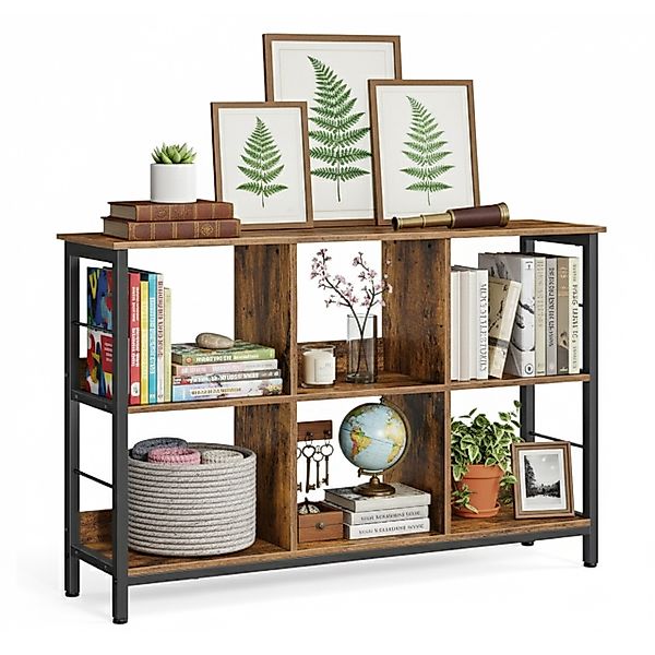 relaxdays Standregal Industrial Regal 6 Fächer, günstig online kaufen