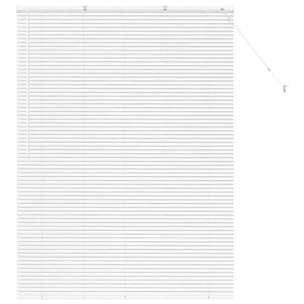 vidaXL Balkenjalousien mit Vorhängen Weiß 175 x 130 cm Aluminium 42006003 günstig online kaufen