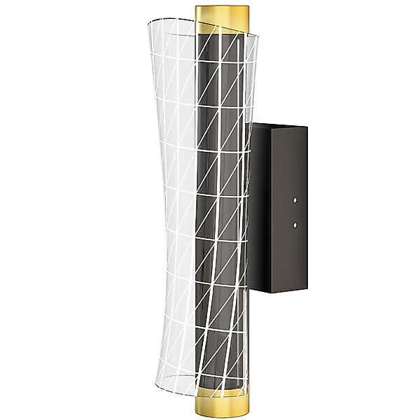 HOMCOM 2er Set Wandleuchte Innen Wandlampe mit LED Lichte, Gitterdesign, Di günstig online kaufen