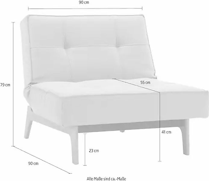 INNOVATION LIVING ™ Sessel »Splitback«, mit Eik Beine, in skandinavischen D günstig online kaufen