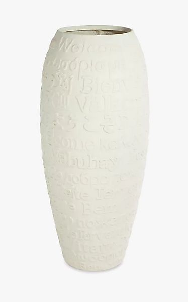 Welcome Bodenvase mit Schriftzug Willkommen Ø 52 cm, Höhe 120 cm günstig online kaufen