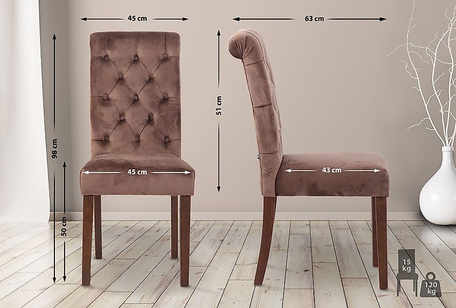 CLP Esszimmerstuhl LISBURN (2er Set), mit günstig online kaufen