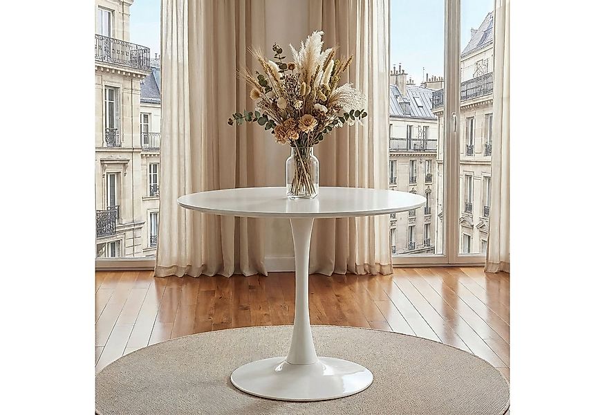 IDIMEX Esstisch LOIRE, Runder Esszimmertisch 100 cm mit Tulpenfuß und MDF-P günstig online kaufen