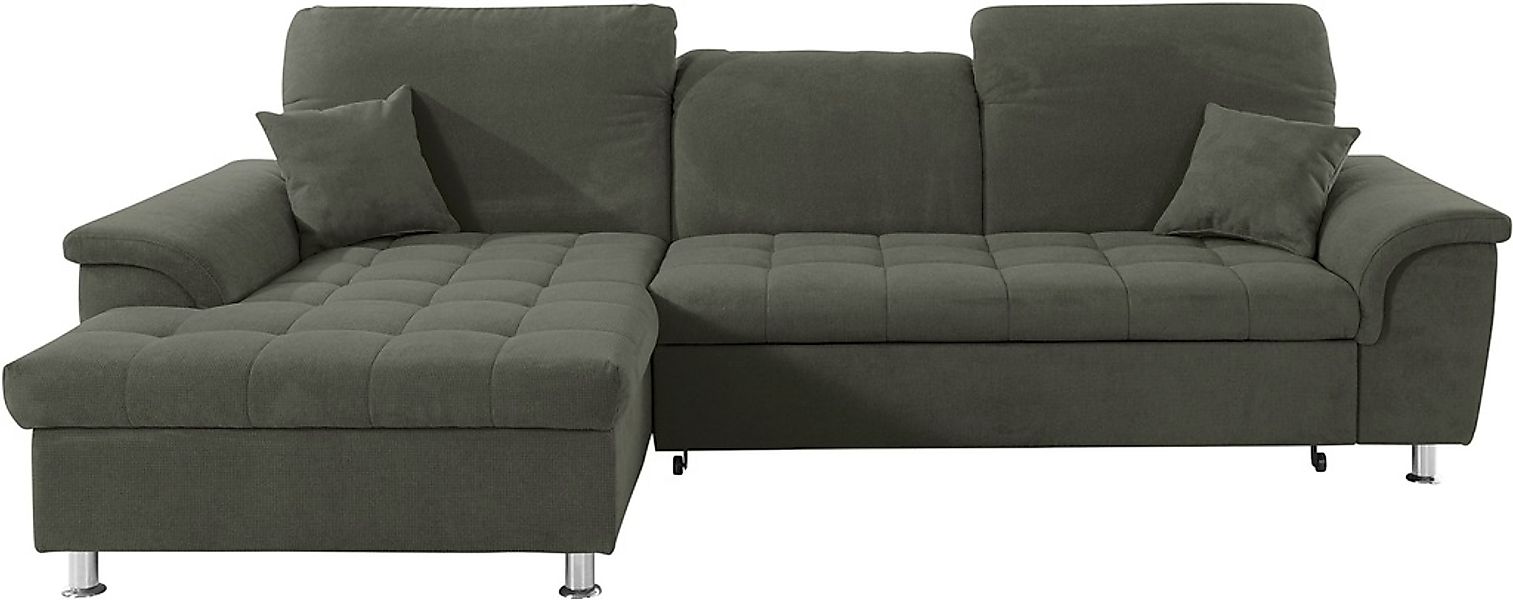 DOMO collection Ecksofa »Franzi L-Form«, wahlweise mit Kopfteilverstellung günstig online kaufen