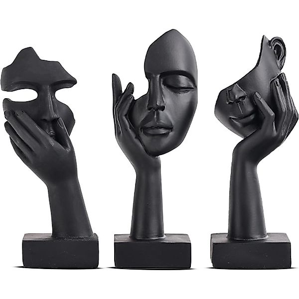Refined Living Dekofigur 3-tlg Abstrakte Kunstfiguren günstig online kaufen