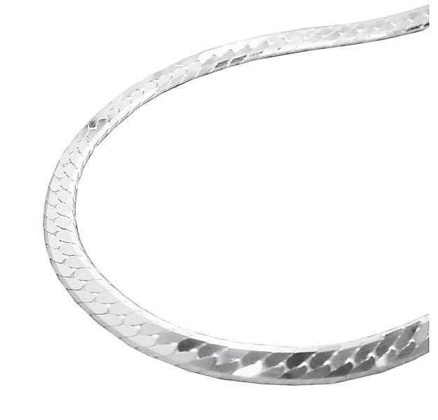 unbespielt Silberkette 925 Sterling Silber Panzerkette flach 42 cm - 3 mm b günstig online kaufen