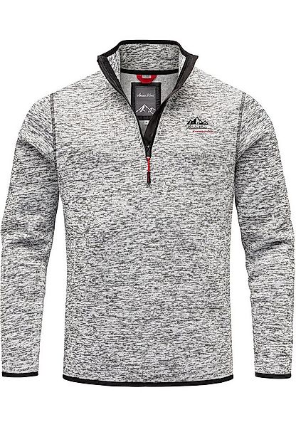 Amaci&Sons Sweatshirt AMES Fleecejacke Herren Troyer Strickfleece Zipper Sw günstig online kaufen