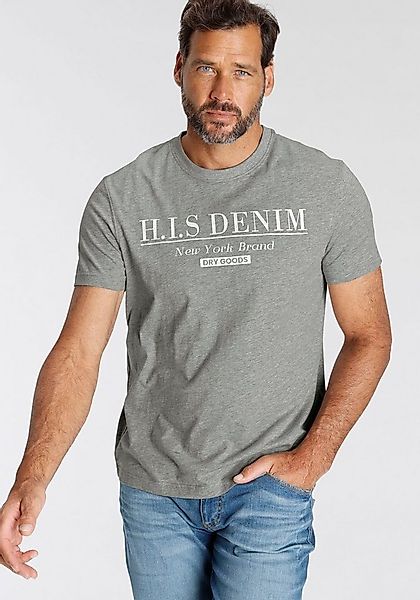 H.I.S T-Shirt schmale Passform, bedrucktes Design, Rundhalsausschnitt günstig online kaufen