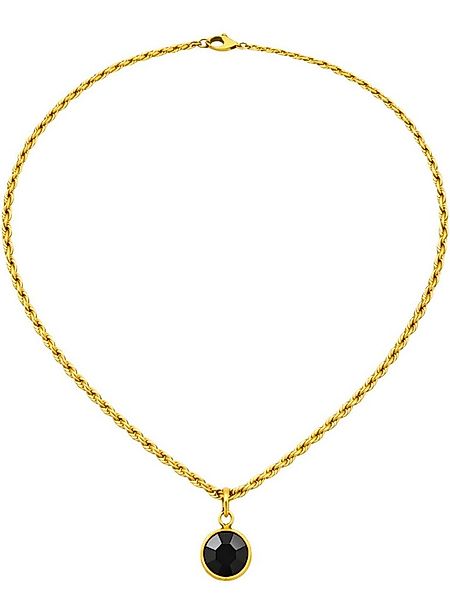 BS Schmuckdesign Kette mit Anhänger Halskette Damen 18K vergoldet Kordelket günstig online kaufen