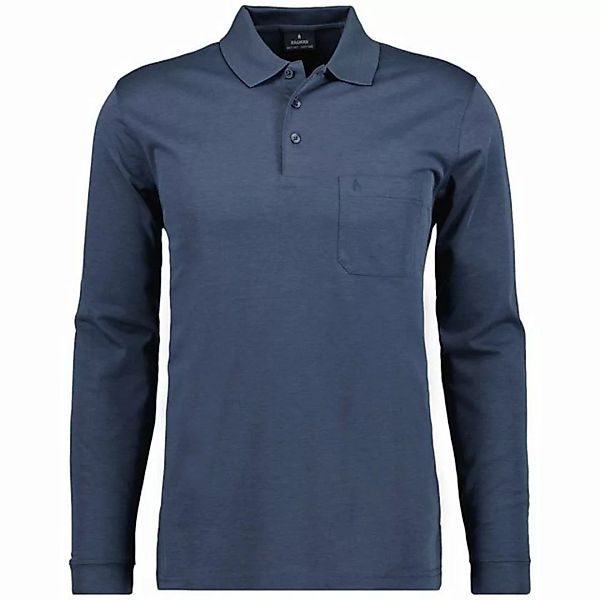 RAGMAN Poloshirt Herren Langarm-Poloshirt - Soft Knit Polo Knopf günstig online kaufen