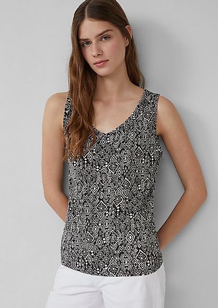 s.Oliver Shirttop Jersey-Top mit Cut-out und Schleife günstig online kaufen
