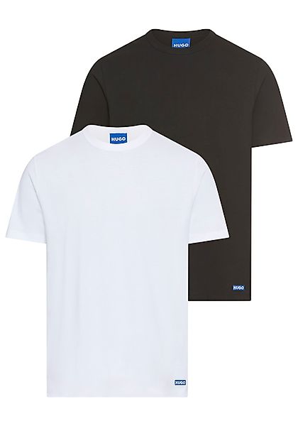 HUGO Blue T-Shirt "BLUE Naolo", (Packung, 2 tlg.), mit Markenlabel am Saum günstig online kaufen