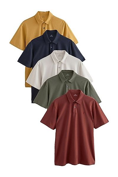 Next Poloshirt Regular Fit Kurzarm-Poloshirts, Jersey, 5er-Pack (5-tlg) günstig online kaufen