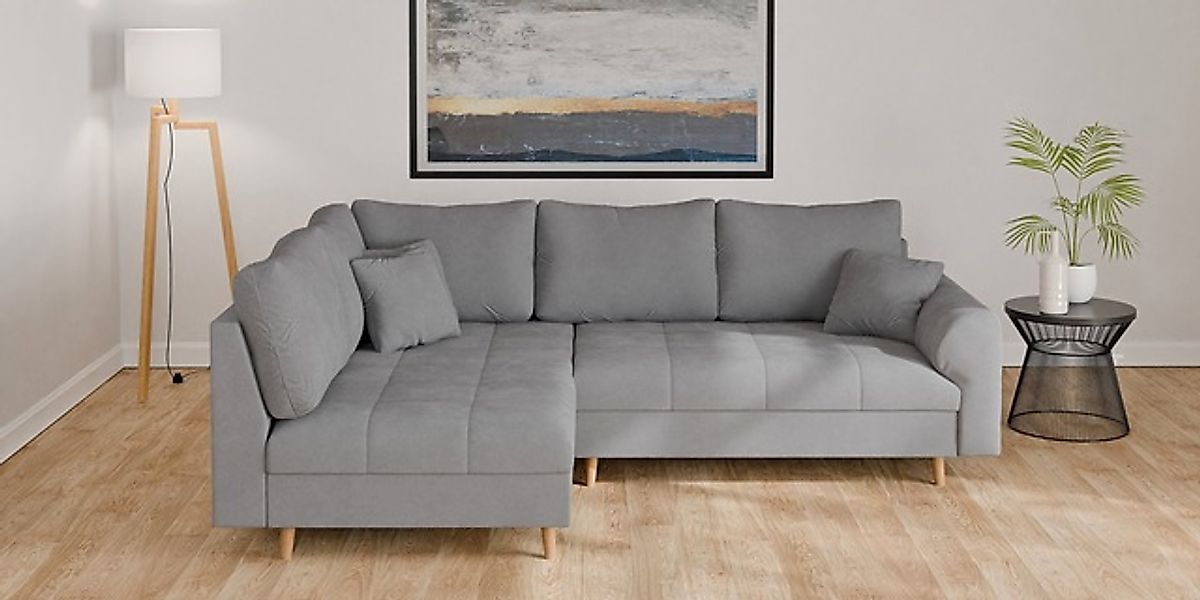 Home affaire Ecksofa »CHARRE L-Form mit Ottomane, Maße B/T/H: 231/161/81 cm günstig online kaufen