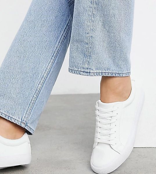ASOS DESIGN – Demi – Sneaker in Weiß zum Schnüren mit weiter Passform günstig online kaufen