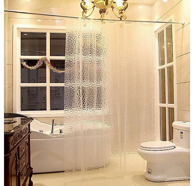 BTTO V&G Duschvorhang Duschvorhang Transparent Wasserwürfel,Badezimmer Vorh günstig online kaufen