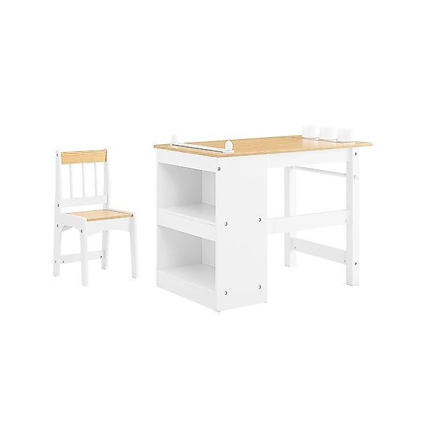 SoBuy Kindertisch mit 1 Stuhl Kindersitzgruppe Maltisch für Kinder 80x66x50 günstig online kaufen