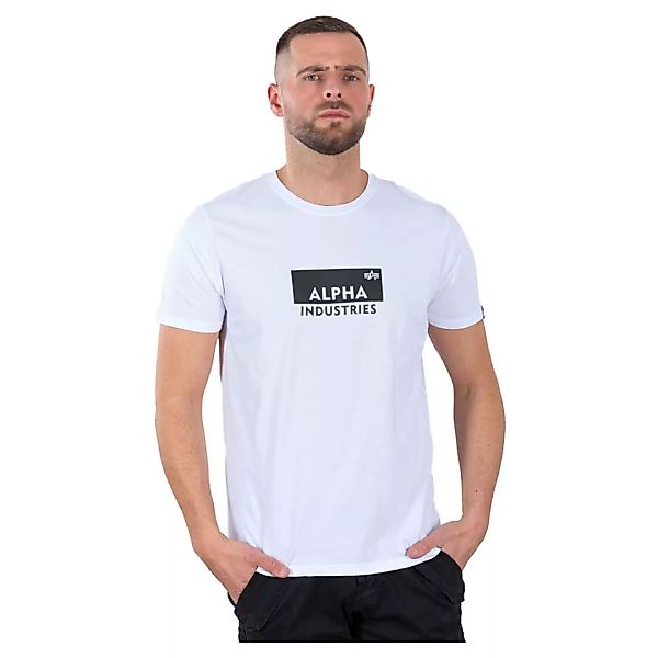 Alpha Industries Box Logo Kurzärmeliges T-shirt L White günstig online kaufen