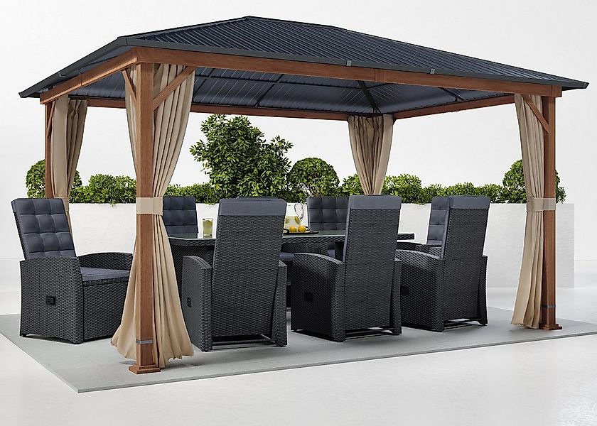 KONIFERA Pavillon "Samos" aus verzinktem Stahl, ohne Seitenteile, BxT: 300x günstig online kaufen