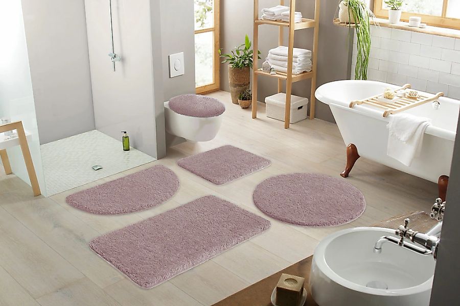 my home Badematte "Sanremo, Badvorleger, Badezimmer Teppich, sehr weich" Hö günstig online kaufen