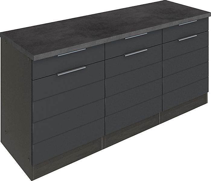 KOCHSTATION Unterschrank "KS-Luhe" 180 cm breit, für viel Stauraum, MDF-Fro günstig online kaufen
